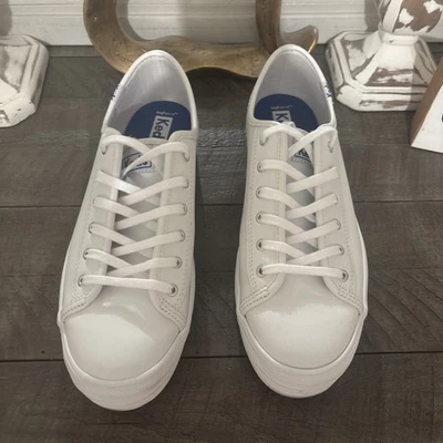 Tenis Keds Triple Kick de cuero blanco con cordones talla 8  Foto 1 de 4