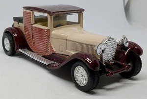 Unbranded Tan & Brown '33 Bugatti Coupe Friction Loose Diecast 1:55 Works - Picture 1 of 6