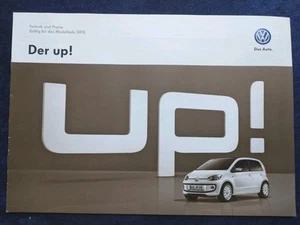 VW UP Preisliste Modelljahr 2015 - Bild 1 von 1