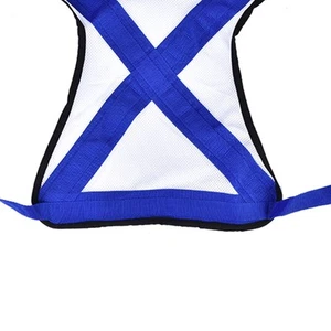 Practical Blue White PVC Fishing Vest Harness Adjustable Anglers Equipment - Picture 1 of 12