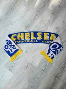 Chelsea Pollard Sports Vintage Scarf CFC Blue White Retro Winter Scarf Football - Picture 1 of 8