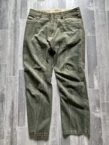 Kuhl Riot Jeans Mens 36x31 Green Denim Hiking Outdoor Work Dark Wash - Picture 1 of 10