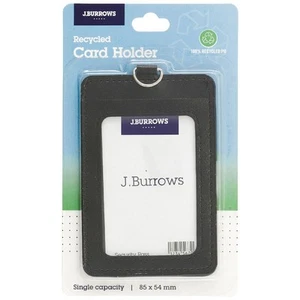 J.Burrows Recycled Card Holder Portrait Black - Picture 1 of 6