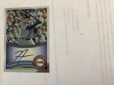 Autógrafos de novato Topps cromados 2011 #173 Freddie Freeman Atlanta Braves novato Foto 1 de 4