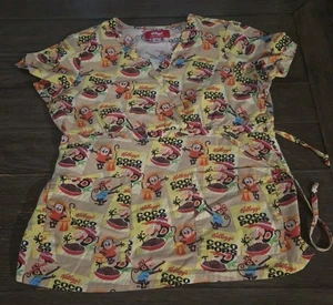 Kellogg's Officially Licensed Koi Women's Scrub Top Coco Pops Print Size M - Picture 1 of 14