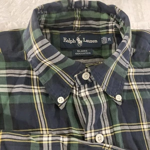 Ralph Lauren Blaire Men’s Dress Shirt Size Medium Plaid Lightweight Green & Blue - Picture 1 of 11