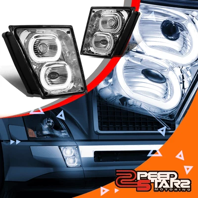 2 PIEZAS FAROS ANTINIEBLA PROYECTOR HALO LED DOBLE PARA VOLVO VN VNL 300 740 2003-2017 Foto 1 de 4