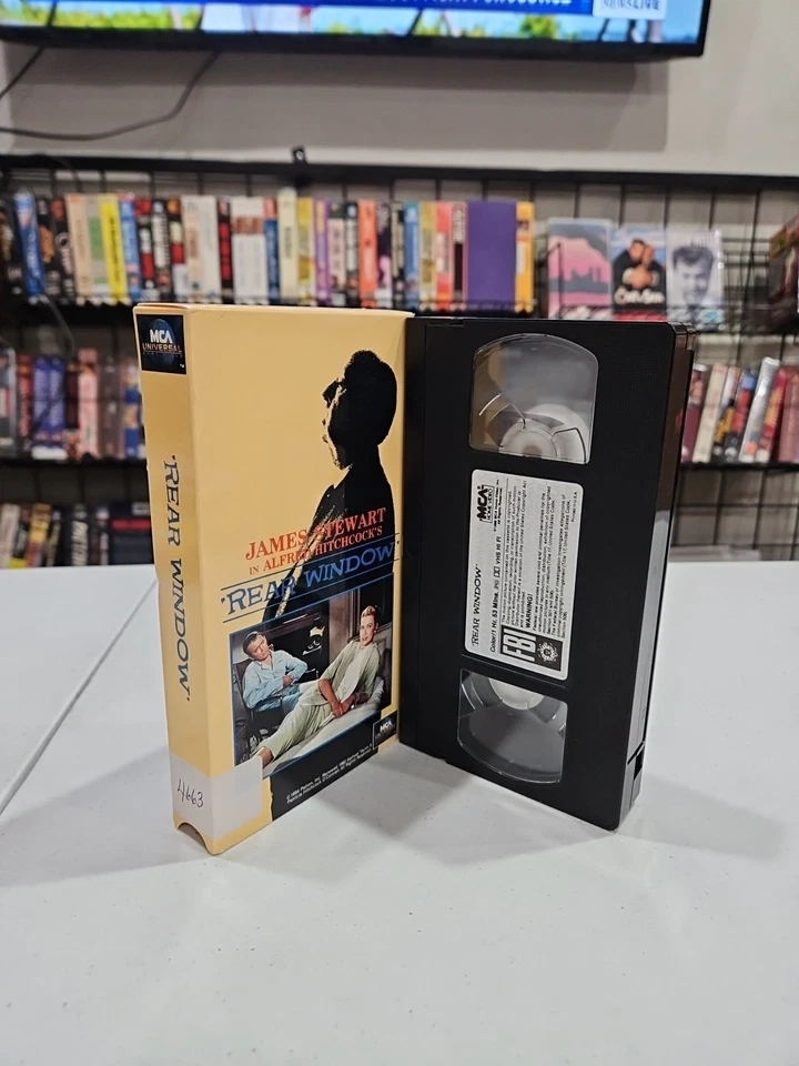 Rear Window (VHS, 1984) James Stewart, Grace Kelly, Alfred Hitchcock  - Image 1 of 1