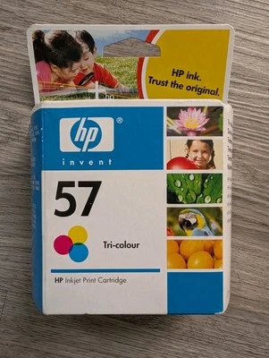 HP 57 Tri-Colour Genuine Ink Cartridge C6657AE Date Oct 2007 New & Sealed Box - Image 1 of 4