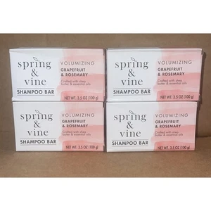 Spring & Vine Volumizing Shampoo Bar - Grapefruit & Rosemary 3.5 oz - 4 pack - Picture 1 of 4