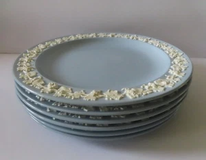 6 Wedgwood Queen's Ware Creme auf Lavendel Schlichter Rand 10" Essteller - Bild 1 von 8