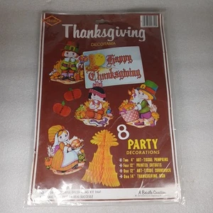 Vintage Erntedank Decorama Pfeife 8 Herbstdeko Waben gestanzt - Bild 1 von 6