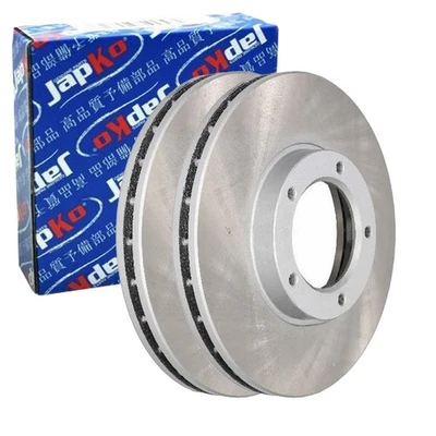 2X JAPKO Disques de Frein Avant 256,7mm Ventilé Convient pour Toyota Dyna Hiace - Photo 1/4