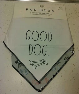 Paquete de 2 pañuelos para mascotas Rae Dunn S/M cuello talla 8 pulgadas-15 pulgadas nuevos - Imagen 1 de 5