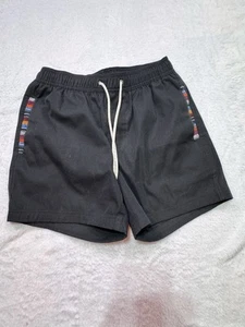 Wowie Men’s Size Small Shorts 5” Inseam Black Pockets With Color Accents Tie Frt - Picture 1 of 8