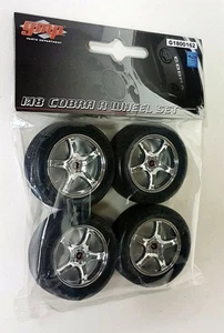 GMP 1/18 Scale Ford Cobra R 5 Spoke Chrome Wheel & Tyre Set - Diorama Model Cars - Picture 1 of 3
