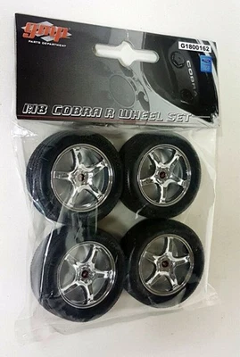 GMP 1/18 Scale Ford Cobra R 5 Spoke Chrome Wheel & Tyre Set - Diorama Model Cars - Image 1 of 3
