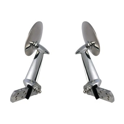 CJ Classic Trucks Exterior Chrome Mirror Kit F-100 1953-1966 w/ Ford Script Logo - Image 1 of 3