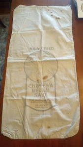 Bolsa de tela Chippewa vintage mediana sal 100 lb - "The Ohio Salt Co." Wadsworth OH - Imagen 1 de 10