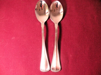 2 Teaspoons Towle HAMILTON Germany 18/8 Stainless Flatware Satin Handle 6 1/4" - Image 1 of 4