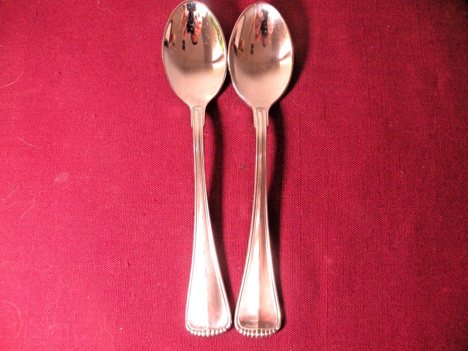 2 Teaspoons Towle HAMILTON Germany 18/8 Stainless Flatware Satin Handle 6 1/4" B - Image 1 of 4