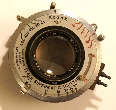 Kodak Ektar 203mm F7.7 large format Lens in Supermatic Shutter - Image 1 of 4
