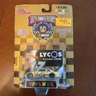 Racing Champions 50th Anniversary NASCAR 1:64 #17 Toys R Us Lycos 1998 NIP - Image 1 of 4