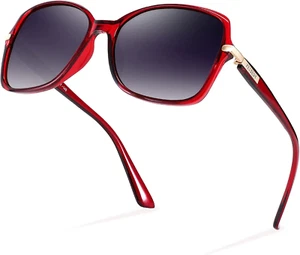 Women's Polarized Sunglasses UV400 Elegant Colored Frame Trendy Style B2760 - Picture 1 of 8