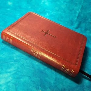 KJV kompakte ultradünne Bibel braun LeatherTouch Cross Cover Studie hilft Holman - Bild 1 von 7