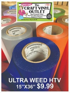 Stahls UltraWeed Heat Transfer Vinyl HTV Cricut Silhouette Cameo Ultra Weed - Imagen 1 de 22