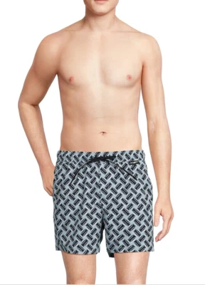 Bañador Karl Lagerfeld Hombre Moderno Estampado Euro Elástico Azul Claro Talla L Foto 1 de 2