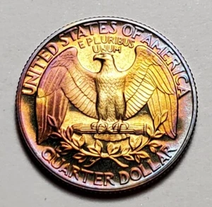 TONED 1988 S WASHINGTON QUARTER PROOF UNC #C2552 - Picture 1 of 2