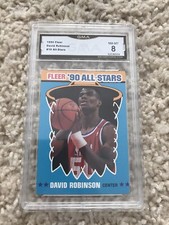 1990 David Robinson rookie, #10 Fleer All-Stars, GMA 8 NM-MT, San Antonio Spurs