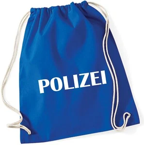 Turnbeutel Baumwolle mit Spruch Polizei - Bild 1 von 8
