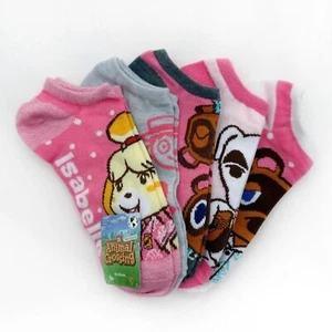 Animal Crossing Womens No Show Socks Nintendo Video Game Tom Nook Isabelle Gift - Picture 1 of 8