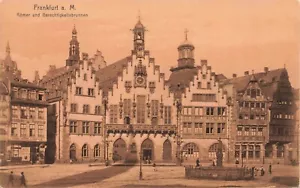 Frankfurt am Main Romer & Fountain of Justice Vintage unbenutzter PC - Bild 1 von 2