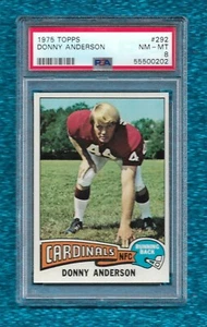 1975 Topps #292 Donny Anderson PSA 8 casi nuevo-como nuevo Pop 16 solo 93 High Cardinals - Imagen 1 de 1