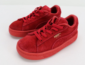 Puma Toddler Red Suede Size 9C 381572-01