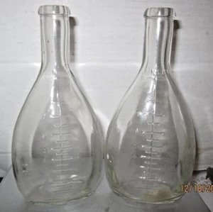 Lote de 2 biberones de alimentación vintage de vidrio transparente Owens Illinois b18 - Imagen 1 de 3