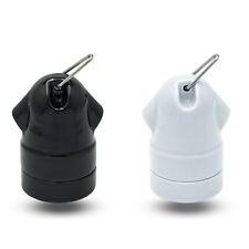 Glazed Ceramic Edison Screw E27 Light Bulb Holder ES Socket With Hook Easy Hang