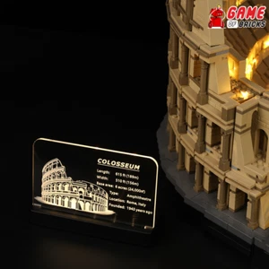 Game of Bricks LED Nameplate for LEGO® Colosseum 10276 - Picture 1 of 11