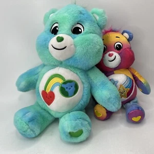 Lot of 2 Care bears Plush- Dare to Care and Love Thee Earth - Picture 1 of 8