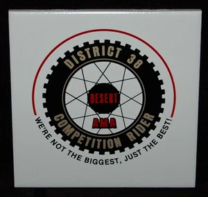 VINTAGE TILE District 38 Desert AMA Competition Rider Rare Find! - Picture 1 of 2