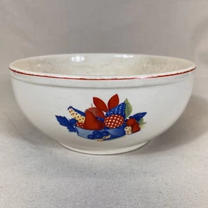 Universal Cambridge Calico Fruit 9" Serving Mixing Bowl 1940's Farmhouse USA - Picture 1 of 6
