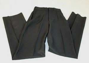 NWT Size 4 Black Dress Pants Flat Front Not Hemmed Work Office Uniform Pants - Picture 1 of 5