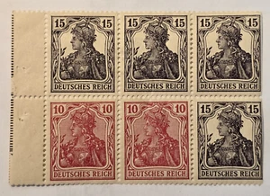 Germany Scott #100c ($210) - Bklt pane 2 #83 4 #100 - MNH - VF/XF - 1916-19 - Picture 1 of 2