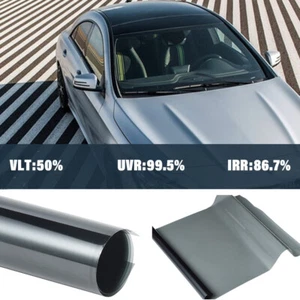 50%VLT Car Roof Window Film Windshield Tint Sticker Black Privacy Wrap 1M*1.5M - Picture 1 of 11