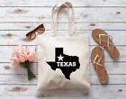 Texas State Pride Tote Bag - odważny kontur Texas z napisem "Texas"