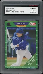 Bobby Witt Jr. 2021 Pro Set Verde 1° Grado 10 Rookie Card Kansas City Royals - Foto 1 di 1