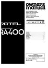 Bedienungsanleitung-Operating Instructions Für Rotel Ra-400